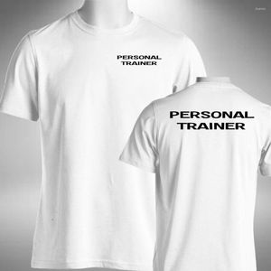 Erkek Tişörtleri Kişisel Eğitmen Erkekler T-Shirt Gym Eğitmeni Giyim Eğitim Fitness Egzersiz 2022 Yaz Erkekler Komik Gündelik Marka Top Gömlek