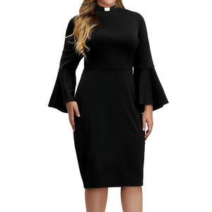 Церковное платье для женщин плюс размер рюши
