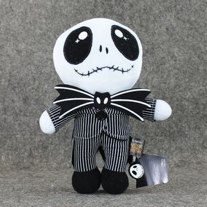 Christmas Toy Supplies 25cm The Nightmare Before Christmas Jack Skellington in Suit Plush Toy Stuffed Doll Gift for Children 220905