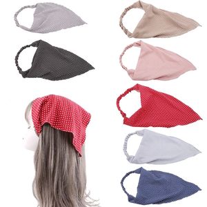 Modaya uygun üçgen başlık eşarpı nokta elastik kafa bantları klipli moda kadın bandanas kafa sarma kafa bant mendil aksesuarları