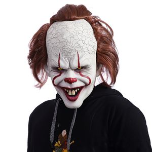 Parti Maskeleri Stephen King's It Maske Pennywise Korku Palyaço Joker Maskesi Palyaço Maskesi Cadılar Bayramı Cosplay Costume Props