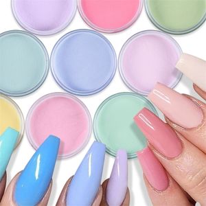 Akrilik Tozlar Sıvılar 9 ColorsSet Nail İpuçları Uzatma Kristal 3D Sanat Dekorasyon DIY Manikür Tasarımı için Pigment Tozu 220906