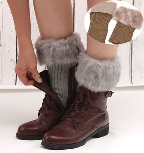 Moda Kadın Aksesuarları Sahte Kürk Bacak Isıtıcıları Kış Lady Sıcak Kısa Boot Socks Tığ Örgüsü Trim bacaklar Çorap
