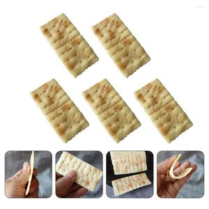 Decorazione per feste 5 pezzi biscotti finti cucina finta giocattoli modello in miniatura di simulazione di cracker artificiali