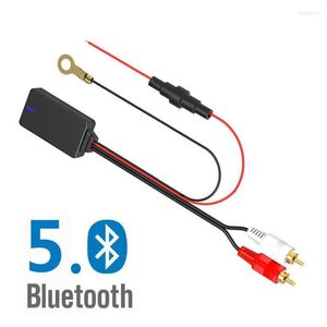 Car GPS & Accessories 1Pcs Universal Wireless Blue-tooth Module Music Adapter 2RCA Connector AUX Audio Cable For Most Cars