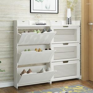 Clothing Storage Simple And Ultra-thin Tipping Shoe Cabinet Household Door Porch Multi-functional Rack Assembly To Save Space