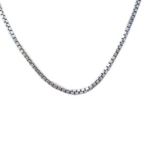 Цепочка ящиков мужской женский ожерелье ключицы Золото белый подлинный 925 серебряные ювелирные аксессуары 925