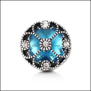 Diğer Snap Button Jewelry Bileşeni Rhinestone Kalpleri 18mm Metal Çıtçıt Düğmeleri Fit Bileklik Bileklik Noosa N010 Bırak Deliv Dhseller2010 DHIV5