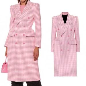 B131 feminino traje blazers maré marca de alta qualidade designer de moda retro pink plovers série de terno jaqueta leão slim plus size roupas femininas
