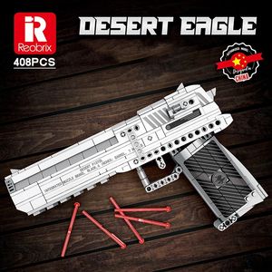 The Desert Eagle Pistol Guns Building Blocks Military Series MOC Weapon Model Boys Kids Gun Children Shooting Game Education Toys Christmas Gifts