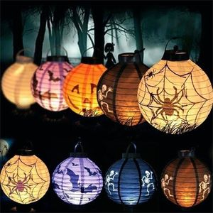 Decorazione per feste 10 pollici Lanterna di zucca di carta Lanterne di Halloween Cartone animato Lanterna di pipistrello Decorazioni per feste di Halloween Giocattoli divertenti Decorazioni per feste di compleanno 220908