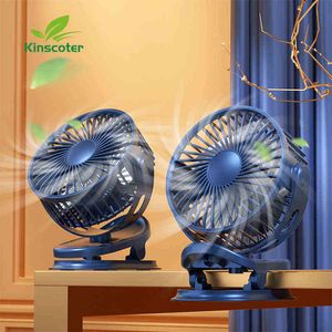 Electric Fans Kinscoter Mini USB Fan Rechargeable Battery Fan with Timer Strong Wind 3 Speed Desktop Portable Quiet Office Camping Outdoor T220907