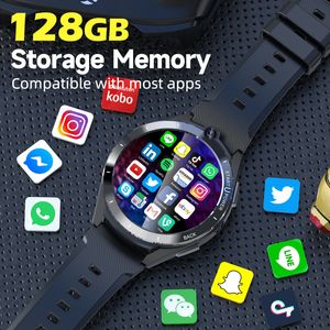 2023 Новые прибытия Android 11 круглый экран Smart Watch 6GB RAM 128GB ROM Wi -Fi GPS Fitness Tracker SmartWatch 4G SIM -поддержка Video Calls