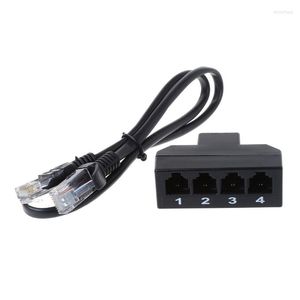 Bilgisayar Kabloları 1 PC Araçları RJ11 6P4C Kadın - 4 Ethernet RJ45 8P8C Erkek F/M Adaptör Dönüştürücü Kablo Telefon