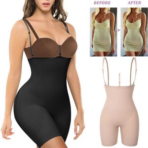 Modelador feminino modelador de barriga para mulheres sem costura body Fajas busto aberto no meio da coxa modelador de corpo cintura curta modelador de emagrecimento