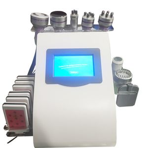 Salon SPA için 9 In 1 Kavitasyon Radyo Frekansı Vakum Vücut Zayıflama Makinesi Foton Microcurrent Lipo Lazer Yağ Temizleme Güzellik Ekipmanları