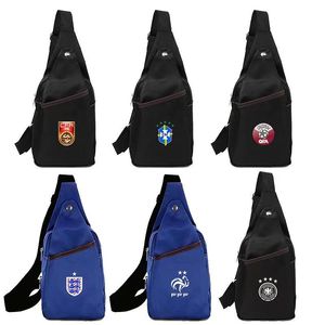 HBP Erkekler Dünya Kupası Spor Bel Çantası Kadın Çapraz Koyu Çanta Çantaları Çok Fonksiyonlu Depolama Çantası Oxford Tekstil Büyük Kapasite Cep Ulusal Logosu