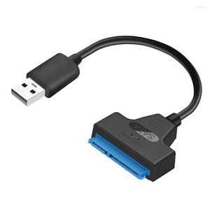 Компьютерные кабели медь ABS Shell 20 см USB 2.0 до SATA 22PIN Adapter Core Core и кабель для 2,5 -дюймового SSD SSD.