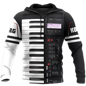 Erkek Hoodies Dijital 3D Baskı Erkekler Hoodie Plus Gitar Keman Müzik Enstrümanı Baskı Üst Kişilik Gündelik Pullover Gevşek