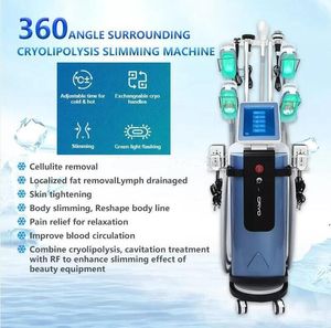 Новые технологии 5 обрабатывают 360 ° Cryo Slimming Cryolipolysis Machines Fat Forzing Slim Lipolaser Cavitation RF Body Sculpt Cryo Lipolise Machine