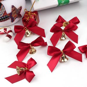 Decorazioni natalizie 12 pezzi Ornamenti farfallino rosso Buon per la decorazione dell'albero di casa Navidad Noel Anno 2023 220912