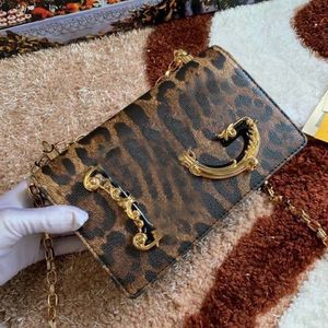 Akşam Çantalar Timsah Crossbody Çanta Leopar Çanta Zinciri Çanta Üst Kalite Orijinal Deri Omuz Çantaları Hasp Flap Cüzdanlar Moda Mektubu