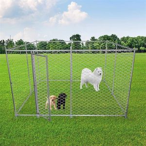 Kennels Kalemler Katlanabilir Metal Köpek Kennel Köpek Yavru Playpen Suya dayanıklı kapak Olmadan ağır hizmet tipi açık kafesi kilitlenebilir 220912 ile büyük köpekler için