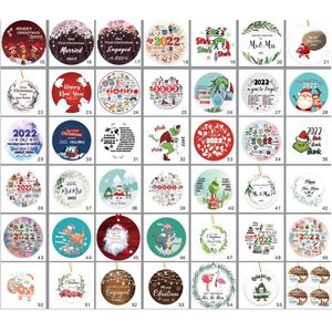 Creative 2.8inch 89 Дизайны с рождественскими украшениями керамический подвесной декор двойной печать 2022