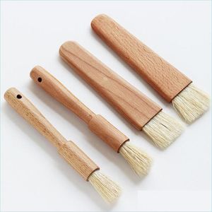 Baking Pastry Tools Kitchen Oil Brushes Basting Brush Wood Handle Bbq Grill Pastry Baking Cooking Tools Butter Honey Sauce Bakeware Dhilu