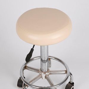 Крышка стулья домашнее обеденное покрытие круглый бар -стул из кожа кожа эластичный сидень