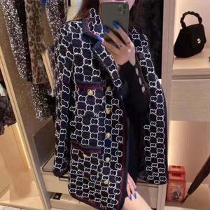 M78 Damenanzug Designerkleidung Blazer Jacke Mantel Frau Double G Frühlings-Tweed neu veröffentlichte Oberteile