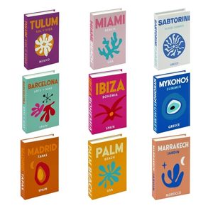 Dekoratif Objeler Figürinler Seyahat Tarzı Sahte Kitaplar Renkli Tasarımcı Ev Dekoratif Kitap Yatak Odası Çalışma Rafı Simülasyon Kitapları Kabin Süsleri 220914