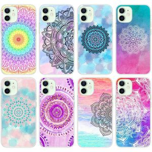 Moda Dantel Çiçek İPhone 15 14 için net vakalar Pro Max 13 12 11 XS Max Xr X 8 7 6s Yumuşak TPU Şık Floral Dreamcatcher Ayçiçeği Deniz Okyanus Telefon Kapağı Geri COQUE