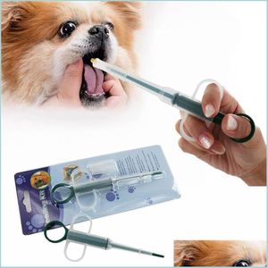 Dog Bowls Feedders Pet Dog Dog Cat Medicine Dispensers Pemider Portable Feeding Kit Syzre Doser Capse Tool Tool Tool Dise Control Rod Dhnkd