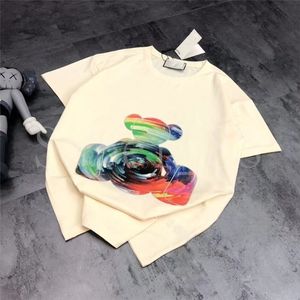 2022 Kadın T-Shirt Erkek Kumaş Üst Tasarımcı G Harf Güzel Kalite Kollu mektup Ayı Mürettebat Boyun Giyim S-6XL Boyut yazdır