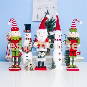 Рождество Санта -Клаус Щелкунчик деревянный снеговик фигура офис