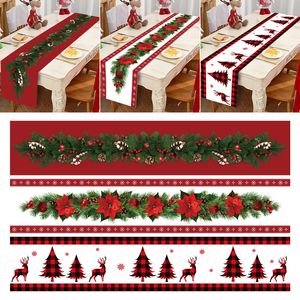 Noel Dekorasyonları Tablo Runner Dekorasyonu Ev masa örtüsü Navidad Noel Kerst Noel Hediyeleri Yıl 2023 Natal 220914