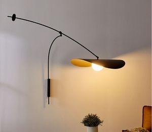 İskandinav yaratıcı duvar lambası uzun kol ayarlanabilir LED ışıklar duvar yatak odası başucu okuma ışık fikstürü için dekorasyon