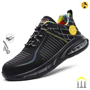 Güvenlik Ayakkabıları İş Botları Erkekler Kadınlar İçin Çelik Burunlu Ortopedik Hafif Yıkılmaz Sneakers 220915