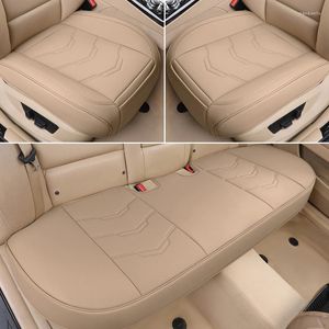 Car Seat Covers PU Leather Cover Four Seasons Front Rear Cushion Breathable Protector Mat Pad Universal Size Interior Auto Accessories