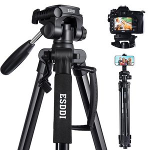 67inch Lightweight Camera Tripod with Phone Holder, Quick Release Plate, Carrying Bag, Compatible with Canon, Nikon, Sony, Load Capacity 11lb