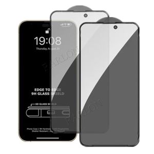 İPhone 15 14 Pro Max 13 12 Mini 11 XR XS 8 Plus Plus Anti-Spy Anti-Fingerprint Anti-Cratch Tam Kapsam Tam Tutkal Kabarcık Ücretsiz İnce ve Sağlam