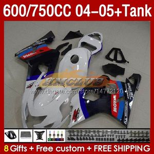 Suzuki GSXR600 750CC GSXR-750 K4 GSX-R600 04-05 153NO.52 600cc GSXR 600 750 CC GSXR750 04 05 GSXR-600 2004 2005 Enjeksiyon Kalıp Kaplama Mavi Stokları