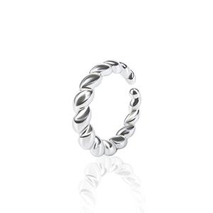 Modaya uygun basit kenevir ipi şekil yüzüğü kadınlar için moda bayanlar s925 gümüş ayarlanabilir mücevher yıldönümü doğum günü partisi hediyesi