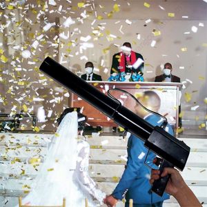 Рождественские украшения Confetti Cannon Gun Handhold Руководство по заправку повторно используемого диджея DJ Machine Electric Party Popper Handheld CO2 Super Shooter Paper 220916