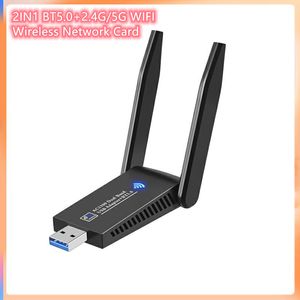 Electronics WiFi Kablosuz Adaptör Ağ Kartı USB 3.0 1300m 802.11ac AC1300 Dizüstü Bilgisayar PC Mini Dongle için Anten