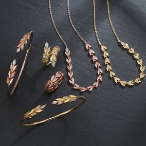 Buğday Kulak Kolye Kolyeleri Tasarımcı Bileklik Bileklik Alyans Kadın Mücevher
