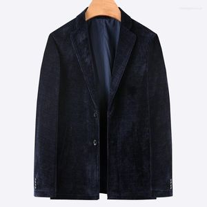 Erkek Takım Elbise Erkek Fitilli Blazer İlkbahar 2022 İçin İş Günlük Ceket Düz Siyah XL 6XL 7XL