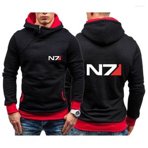Erkek Hoodies Erkek Sweatshirts Mass Effect N7 Mens Sonbahar Hoodie Ceket Sweatshirt Sıradan kapüşonlu baskı moda ceketleri harajuku