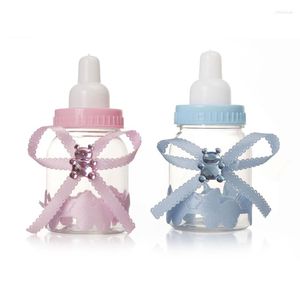 Hediye Sargısı Sevimli Plastik Süt Şişesi Şeker Kutuları 12 PCS Bebek Duş Vaftiz Düğün Doğum